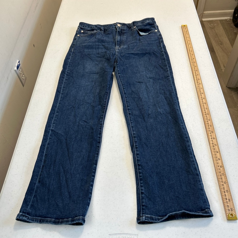 Quince Womens Dark Wash Straight Leg Denim Jeans Size 31 Blue 7499